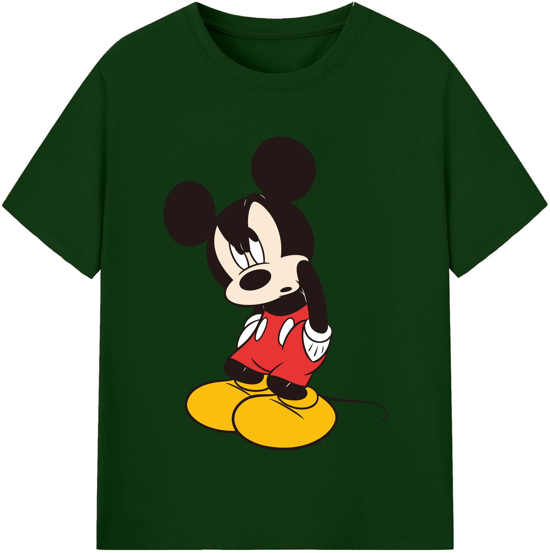 （画像用） ミッキーマウス Mickey Mouse 綿100％半袖Tシャツ（フロントプリント）